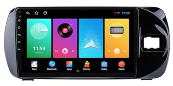 For Toyota Vitz 3 III XP130 2014-2019 Car Stereo 2 Din Wireless Carplay Android Auto 9 Full IPS Touchsreen HD Live Rearview/BT 5.0/WIFI/4G SIM/DVR/GPS/SWC/OBD 2/FM AM Radio RDS DAB+DSP(M150CP)