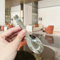 kekafu Stainless Steel Round Spoon Net Red Golden Dinner Long Handle Stirring Dessert Spoons For Kitchen Accessories Gadgets