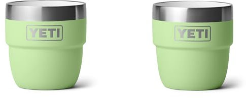 YETI Rambler Espresso Cup, Vacuum Insulated Stainless Steel Stackable Cup, Key Lime, 2 Pack 4 oz (118 ml)