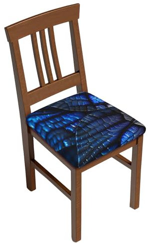 Stuhlsitzbezug 6er Set, Blue Dragonfly Wings Stuhl Sitzkissenbezug Weiche Esszimmerstuhl Sitzbezüge für Bankett, Küche, Party, Hotel