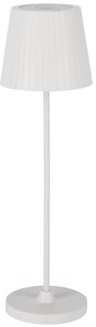 EGLO LED Tischlampe außen Cabozo, Außenlampe Touch dimmbar, kabellose Outdoor Tischleuchte mit USB-Port, Kunststoff in Weiß, warmweiß, IP44