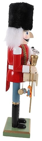TOPBATHY Weihnachts-Nussknacker Dekor Weihnachts-Hüpfburgen Gisela Tür Weihnachts Figuren weihnachtsfigur für Männer Spielzeuge Nussknacker-Ornament Nussknacker im Freien Plüsch