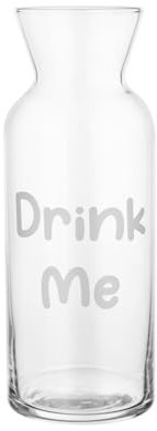KASANOVA Caraffa in Vetro 1 L Scritta Drink Me