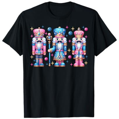 Pink Nutcracker Squad Pink Christmas Pajamas Women Girl Kids T-Shirt