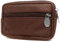 Charmoni - Portefeuille Homme - Porte Monnaie - Fermeture éclaire - en Cuir - pour Poches Plates - avec Passant Ceinture - Compact et léger (Marron)