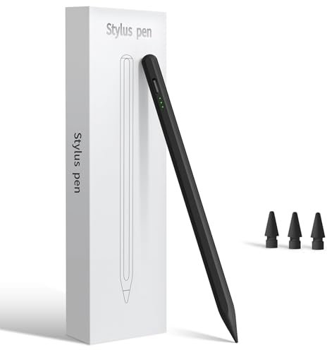 Pencil for iPad 2025-2018, Fast Charge, Palm Rejection, Tilt Sensitivity Stylus Pen for Apple iPad 10th/11th A16 & 9th-6th Generation, Air M2 M3 13/11/5-3rd, Pro M4 13/11/12.9, Mini 7th/6th/5th