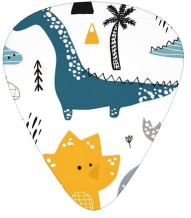 Cartoon Dinosaurier Kinder Gitarre Plektren 12 Stück für Ukulele Bass Instrument Zubehör