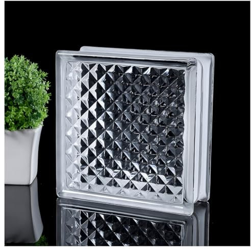 Zfmnoyev Brique De Verre Creuse Carrée À Motif De Cristaux De Glace, Haute Transparence, Isolante Phonique Et Thermique, pour Fenêtres, Douches, Salles De Bains, Couloirs Et Bureaux.(Clear-G)