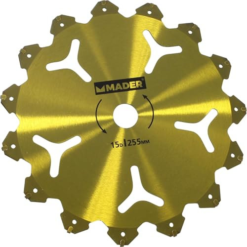 Disco pastillado - disco para desbrozadora de 15 dientes y 255 mm de diámetro, fabricado en materiales duraderos y de alta calidad.*