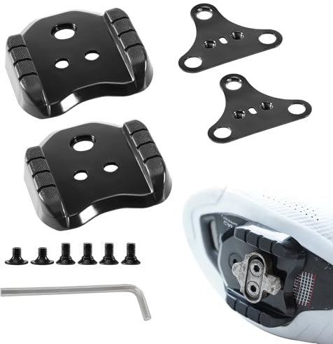 Shimano SPD Schuhplattenadapter SM-SH41,3 Loch Fahrrad Cleats Adapter,Cleats für Fahrradschuhe,Kompatibel mit Shimano SPD Pedalen, Einfacher Schuhwechsel,für Rennrad & MTB