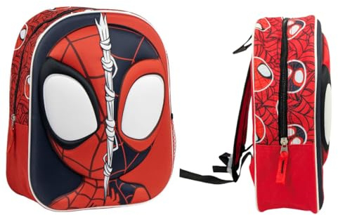 mybagstory - Spider-Man Rucksack, 31 x 25 x 10 cm | Ideal für Schule, Kindergarten und Grundschule, mit verstellbaren Trägern und einem Fach.