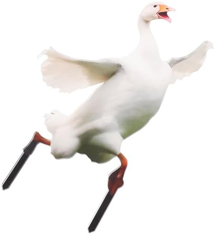 Supvox Acryl Gans Gartenstecker Wetterfeste Tier Skulptur für Außenbereich Charmante Garten Dekoration für Terrasse und Tiermotiv für Garten