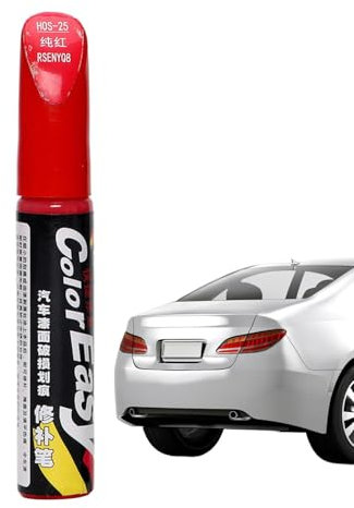 kdkskss 10 Ml Autolack-Ausbesserungsstift - Perfekte Deckkraft Und Schnelle Trocknung Zur Reparatur Von Steinschlagkratzern An Autos, Motorrädern, Fahrrädern Und Alufelgen (Rot)