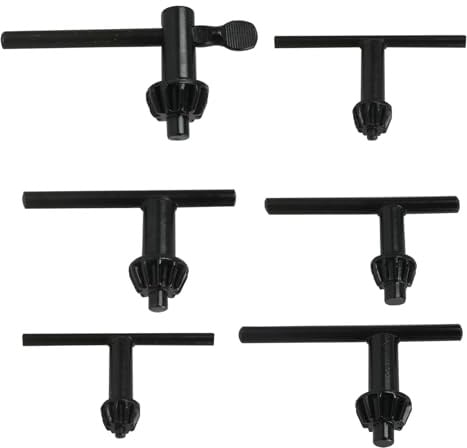 Ensemble de 6 Clés de Mandrin Universelles pour Perceuse, Clés à Mandrin en Acier au Carbone Robuste pour Tailles 4mm, 6mm, 10mm, 13mm, 16mm, 20mm, Compatible avec la Plupart des Marques