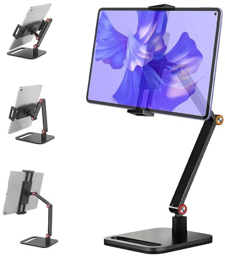 SKJJM Supporto Monitor Portatile per Schermi da 6-17,3 Pollici, Supporto da Tavolo Regolabile a 360°, Supporto Universale Estensibile per Telefono Cellulare, Girevole, Pieghevole, Inclinabile