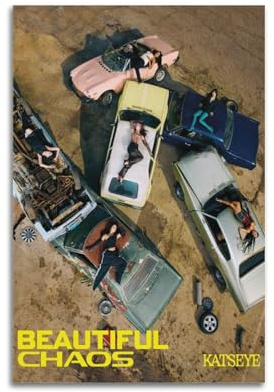 Katseye Leinwand-Poster, Wandkunst, Dekordruck, Gemälde für Wohnzimmer, Schlafzimmer, Dekoration, 30 x 45 cm, 20