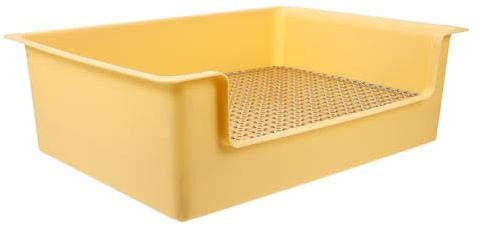 Artibetter Kaninchen Toilette mit Abnehmbaren Gittern rutschfeste Kleine Kleintier Toilette für Zwergkaninchen Meerschweinchen und Hamster Einfache Reinigung Vielseitig Einsetzbar für