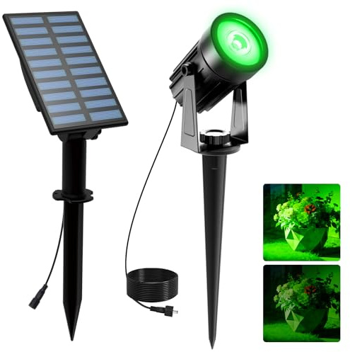 T-SUNUS Solarlampen für Außen Garten, Gartenstrahler Solar mit 2 Helligkeitsmodi, IP65 Wasserdicht, Auto ON/OFF für Eingang Garage Balkon Auffahrt