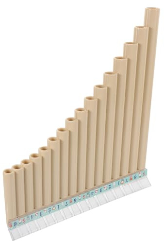 Panflöte für Anfänger, C-dur, 16 Röhren, Kindermusikinstrument | Abs Harz, Weiß, für Musikalische Bildung, für Kinder und Einsteiger