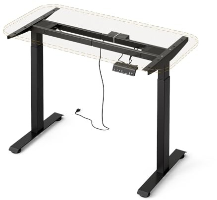 Vicco Elektrisches höhenverstellbares Schreibtischgestell Elevate Schwarz | 2 Motoren, für höhenverstellbare Arbeitsflächen im Homeoffice geeignet