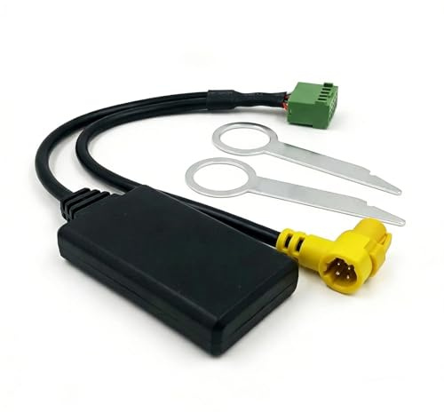 Bluetooth 5.0 Adapter mit Entstörfilter Gegen Motorgeräusche kompatibel mit Audi MMI 3G System A4 A6 Q5 Q7 A5 S5 Wireless Musik Interface für AMI Port Inklusive Verstärkter Ausbau Schlüsse l Set
