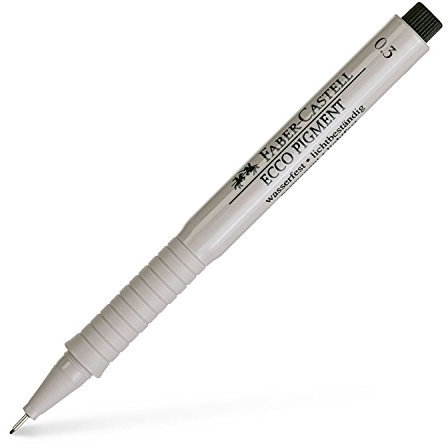 FABER-CASTELL 166399 - Tintenschreiber Ecco Pigment, 0.3 mm, schwarz