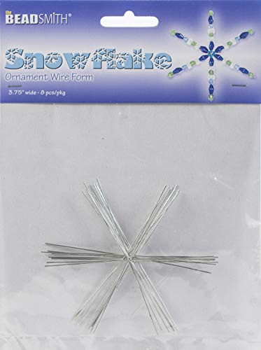 Beadaholique Metal Wire Snowflake Forms Fun Craft Beading Project, 3-3/4-Inch