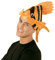 NET TOYS Lustige Fischmütze Tropen Fischhut orange Fisch Hut Mütze Tierhut Tiermütze Clownfisch Kopfbedeckung Faschingshut Nemo