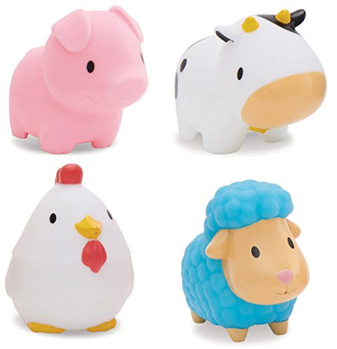 Munchkin Farm Squirters Baby Bath Toy | Bath Toys for Children and Toddlers | Baby Essentials | Baby Bath Toys & Shower Toys for Children | 4 Pack | Farm