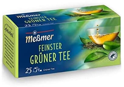 Meßmer Feinster Grüner Tee | herb-frisch | 25 Teebeutel | Vegan | Glutenfrei | Laktosefrei