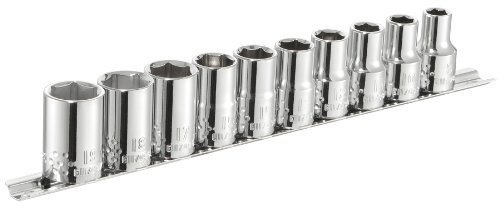 Expert E034837 6 Point Metric Socket Set with 1/2-Inch Drive, 10-Piece by Expert