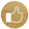 Woodies Mini Facebook Daumen Stempel, Holz, braun, 15 mm