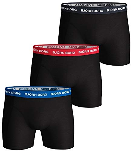 Bjorn Borg Mens Noos Contrast Solids 3 Pack Boxers