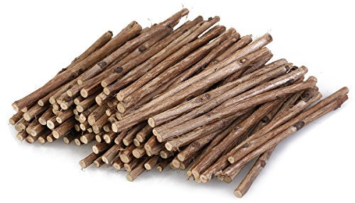 Ultnice – Ramas de madera, palillos de madera redonda para creaciones de bricolaje, artesanías, decoración de boda, fotos – Juego de 100 unidades