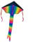 CIM Großer Kinder-Drachen - SUPER-Drachen Rainbow Flyer XL - Einleiner Flugdrachen für Kinder ab 6 Jahren - 106x210cm - inklusiv 80m Drachenschnur und Streifenschwänze