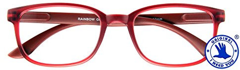 I Need You Lesebrille Rainbow - Dioptrien: +1,00 Dunkelrot