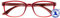 I Need You Lesebrille Rainbow - Dioptrien: +1,00 Dunkelrot