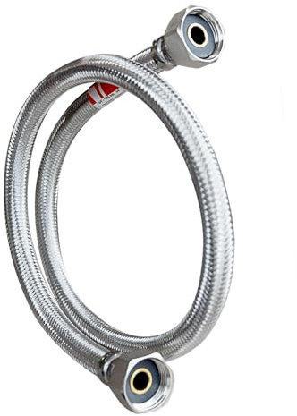 Isoflex Flexible Inox Ø13mm - Raccordement pour Adoucisseur d'Eau - Longueur 100cm - Diamètre Intérieur 13mm - Raccords F/F 3/4 (20/27) - Acier Inoxydable Tressé - Garantie 10 Ans