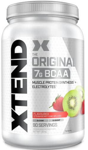 Poudre XTEND Original aux BCAA - fraise/kiwi | complément alimentaire aux acides aminés ramifiés | 7 g de BCAA + électrolytes pour récupération et hydratation | 90 portions