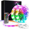 phopollo Led Strip Light, 10m Led Light Strips with 44-Keys Remote, Flexible 5050 RGB Colour Changing Led Lights for Bedroom,Party(5Mx2)