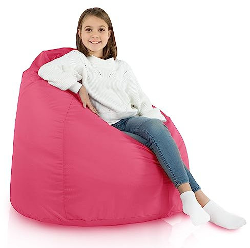Italpouf Sitzsack XL, Riesensitzsack, Sitzkissen, Indoor & Outdoor, Sitzsack Sessel für Kinder und Erwachsene, EPS Perlen Füllung, Abnehmbarer Bezug, Wasserdicht, Zertifiziert, Rosa