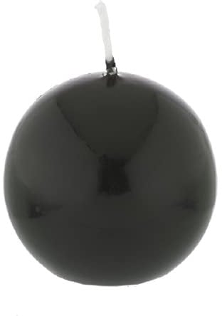 Kugelkerzen Schwarz, Ø 8 cm, 6 Stück, deutsche Markenkerzen in RAL Kerzen Güte Qualität