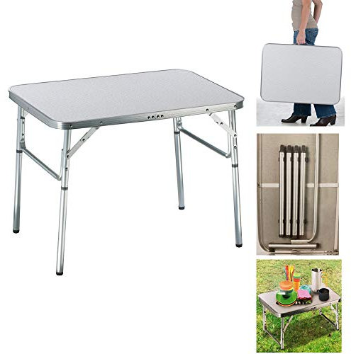 Wheels N Bits 2.5ft Aluminium Portable Adjustable Folding Table Camping Outdoor Picnic Party BBQ New