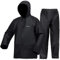 WCBDUT Arbeitskleidung Jacke und Hose Set für Herren/Damen, Ultraleicht Wasserdicht Regenmantel Winddicht Kapuze Regenanzug Regenbekleidung L Schwarz