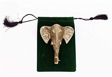 HomeZone Gold Effect Elephant Head Wall Mounted Coat Hook Animal Hanger Peg Home Decor Decorative Novelty Hanging Hook Bedroom Bathroom Bedroom Hallway