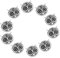 Milageto 10 aus aus Eule Tier Abstandhalter Perlen DIY Schmuck Zubehör Perlen - Silber-