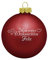 Deitert Weihnachtskugel mit Wunschtext Gravur, Ø 8cm, personalisierte Christbaumkugel aus Glas (matt), Individueller Weihnachtsbaumschmuck Namen oder Spruch, Mein erstes Weihnachten, rot