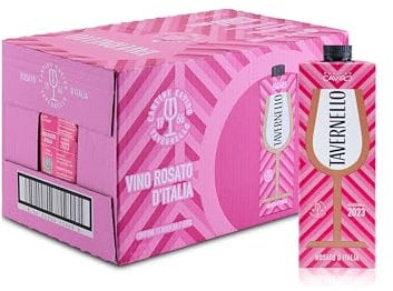 Tavernello Classico Vino Rosato d'Italia, Gusto Armonico ed Equilibrato, 11% Vol, Confezione con 15 Brik da 1 L