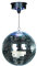 ETEC Professional DISCO30 Spiegelkugel 30cm Set mit LED Motor DISCOLIGHT BELEUCHTUNG Discokugel Disco Effekt Strahler silber batteriebetrieben mit 18 LEDs Partykeller DJ Club