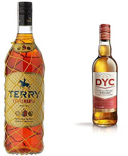 Terry Centenario Bebida Espirituosa, 1000ml & DYC Whisky Doble Destilación, 700ml